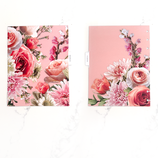 LUSH FLORALS MONTHLY DIVIDERS - 12 MONTHS