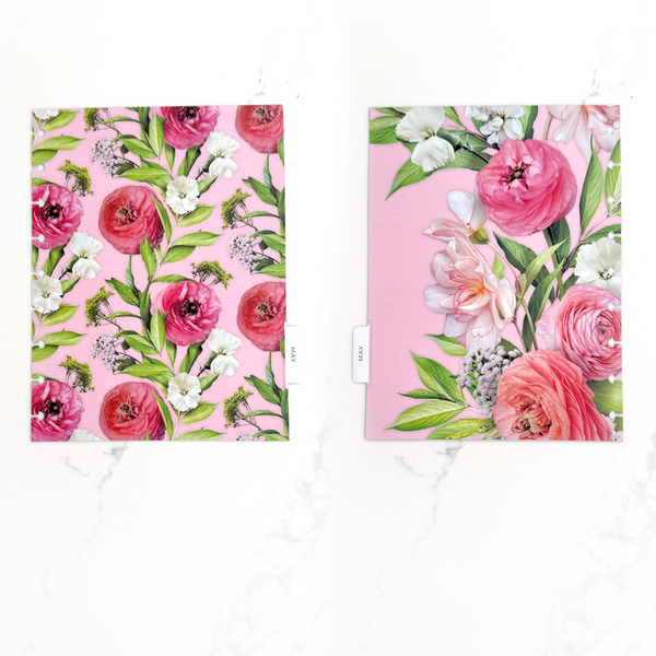 LUSH FLORALS MONTHLY DIVIDERS - 12 MONTHS