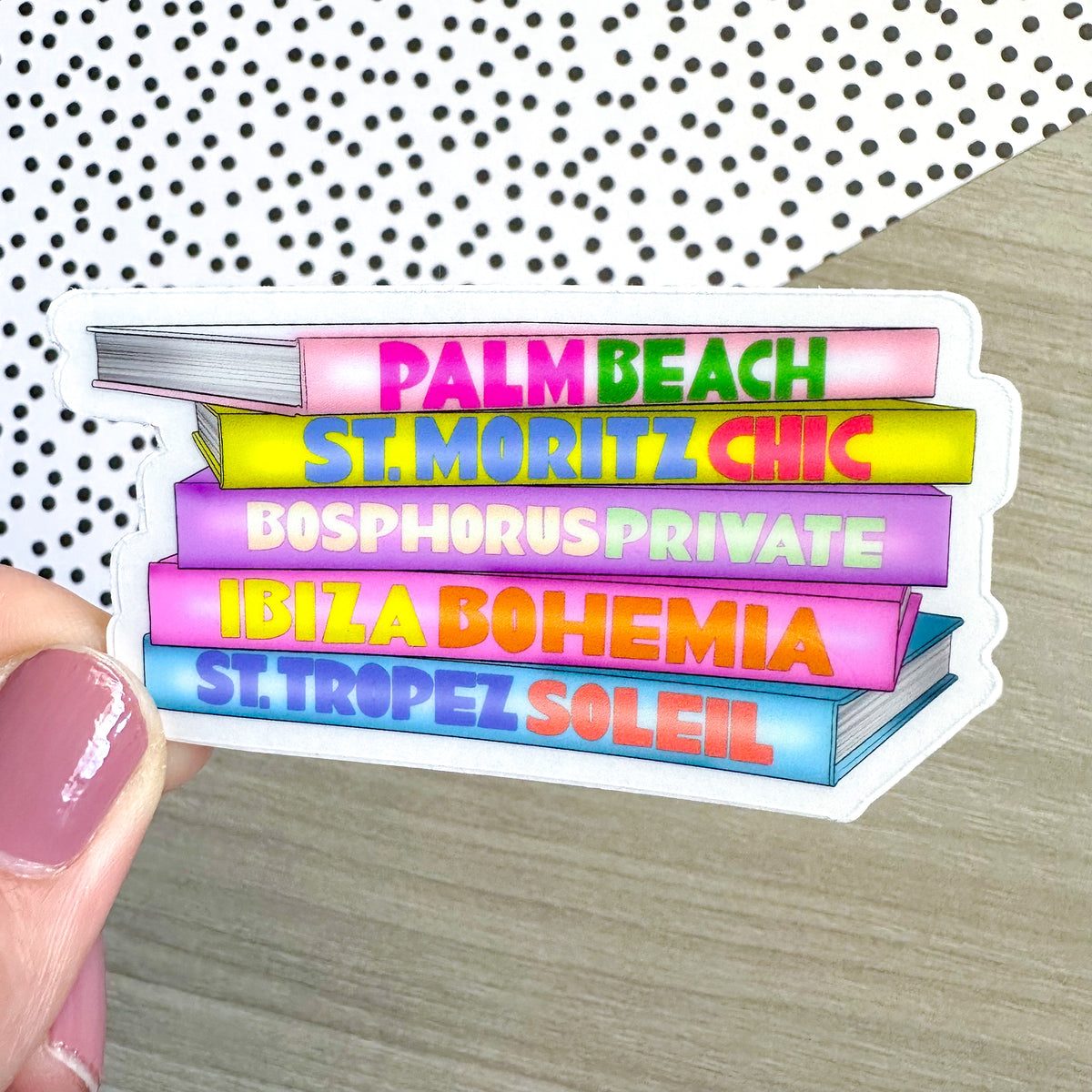 TROPICAL STACK VINYL STICKER (CLEAR) Live Love Posh