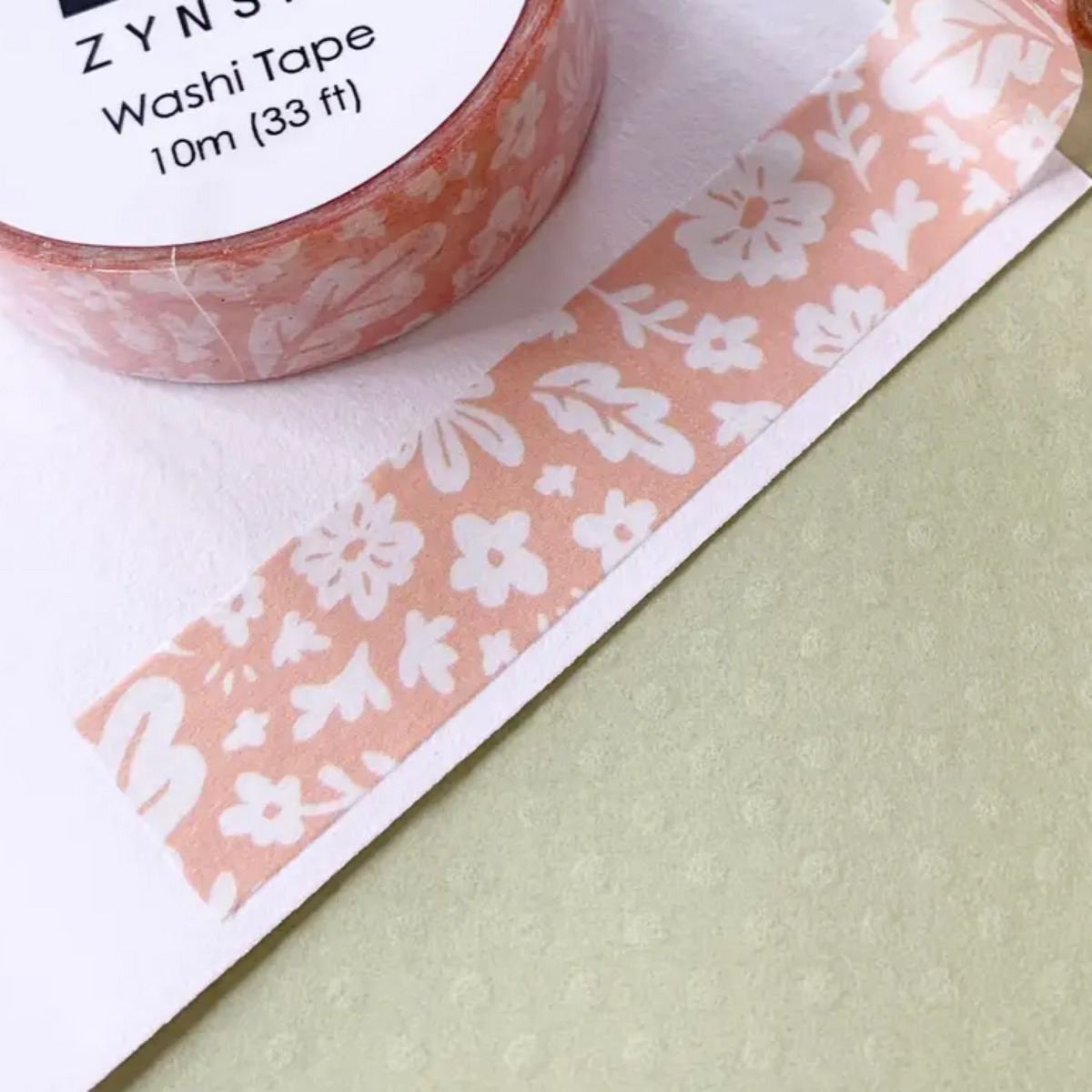 PEACH FLORAL WASHI TAPE Live Love Posh