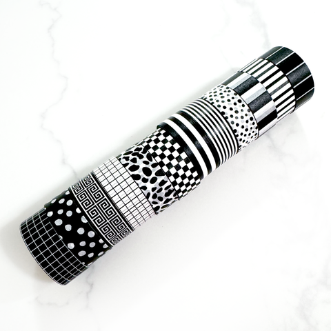 15MM BLACK & WHITE WASHI COLLECTION | 12 ROLL SET