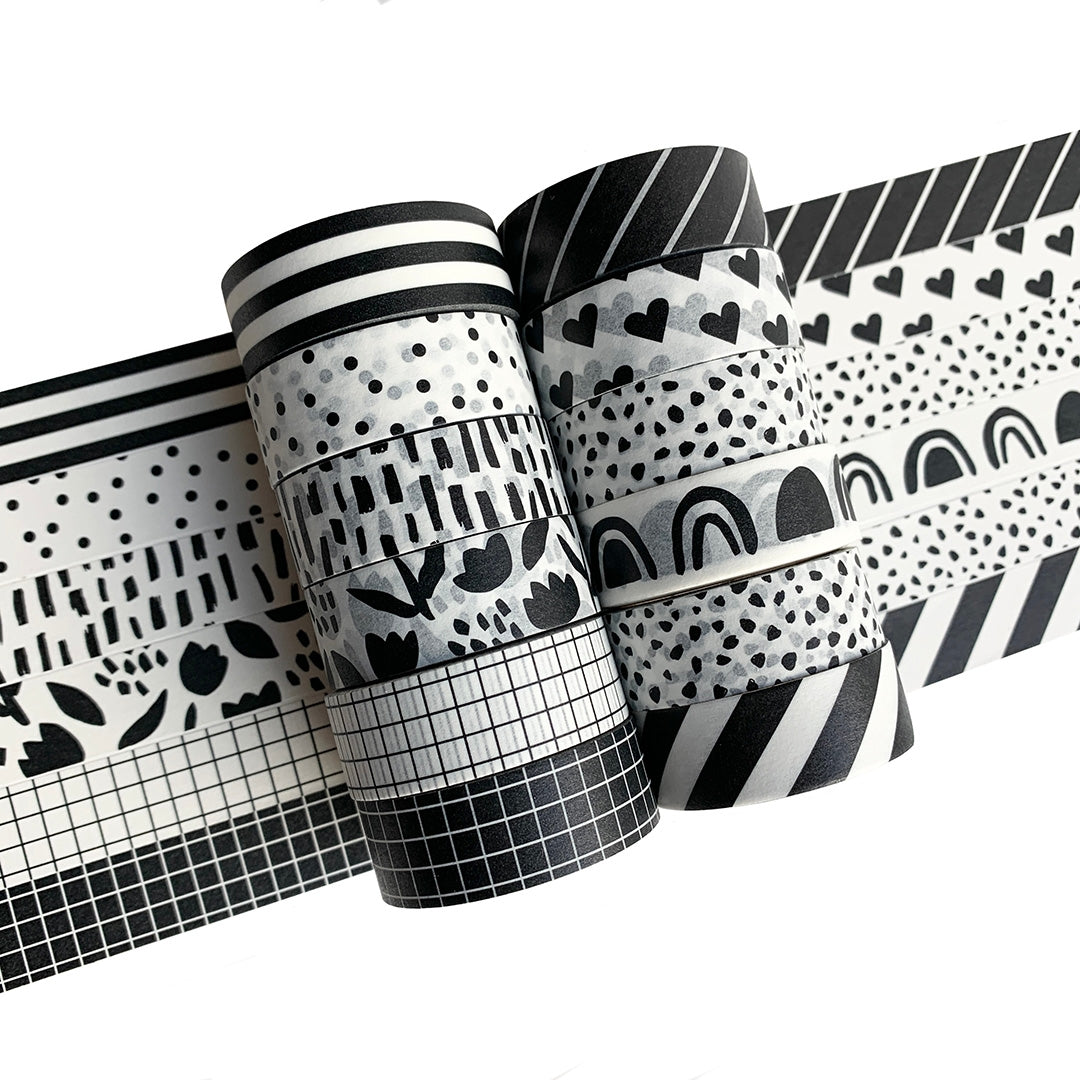 Digital Washi Tape - Black and White – kjunstudio