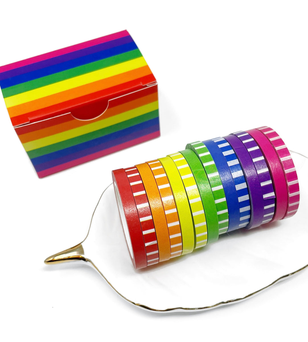 ROYGBIV(Rainbow) Skinny Washi Tape – The Happy Planner