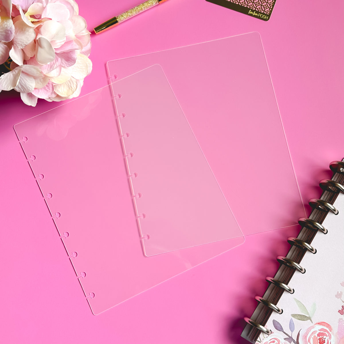 CLEAR PLANNER COVERS Live Love Posh
