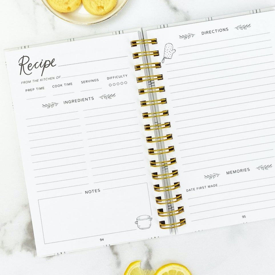 LEMON LOVE RECIPE HARDCOVER JOURNAL Live Love Posh