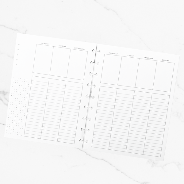 VERTICAL LINED PLANNER INSERTS - 6 Months