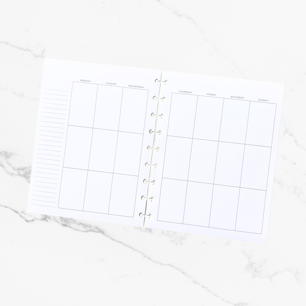 MINIMAL VERTICAL PLANNER INSERTS - 6 Months