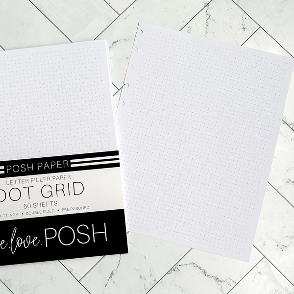 DOT GRID FILLER PAPER Live Love Posh