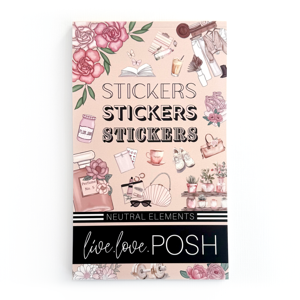 NEUTRAL ELEMENTS STICKER BOOK – Live Love Posh