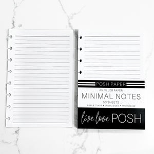 MINIMAL NOTES FILLER PAPER