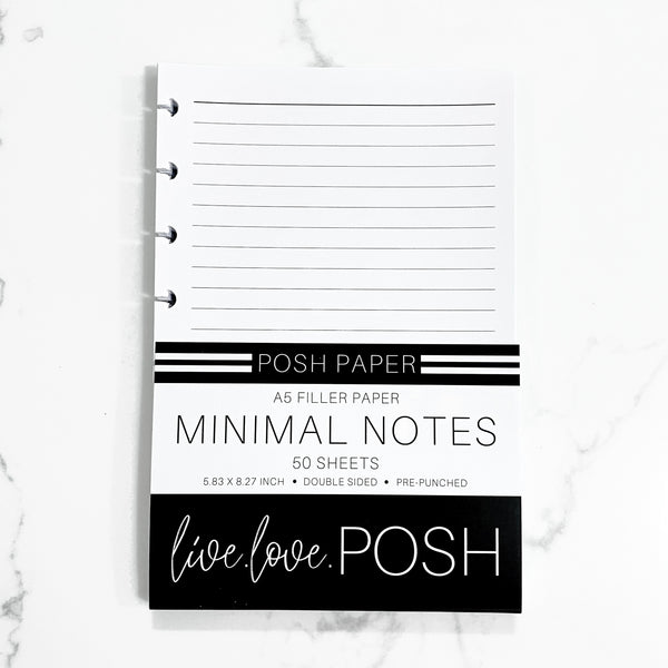 MINIMAL NOTES FILLER PAPER