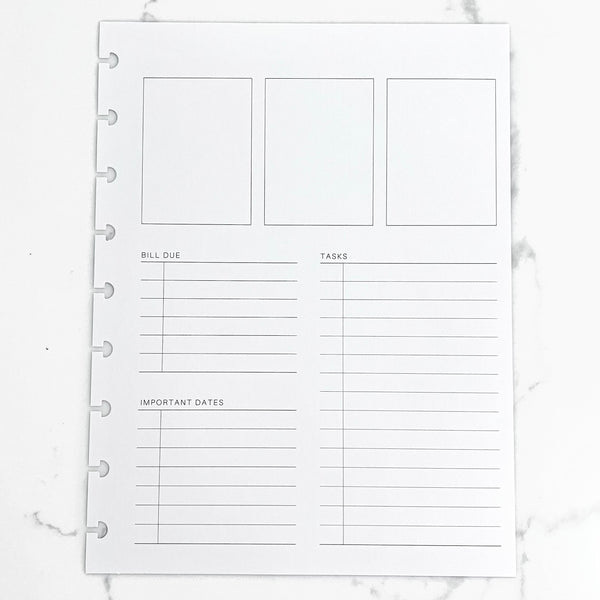WEEKLY OVERVIEW PLANNER INSERTS - 6 Months