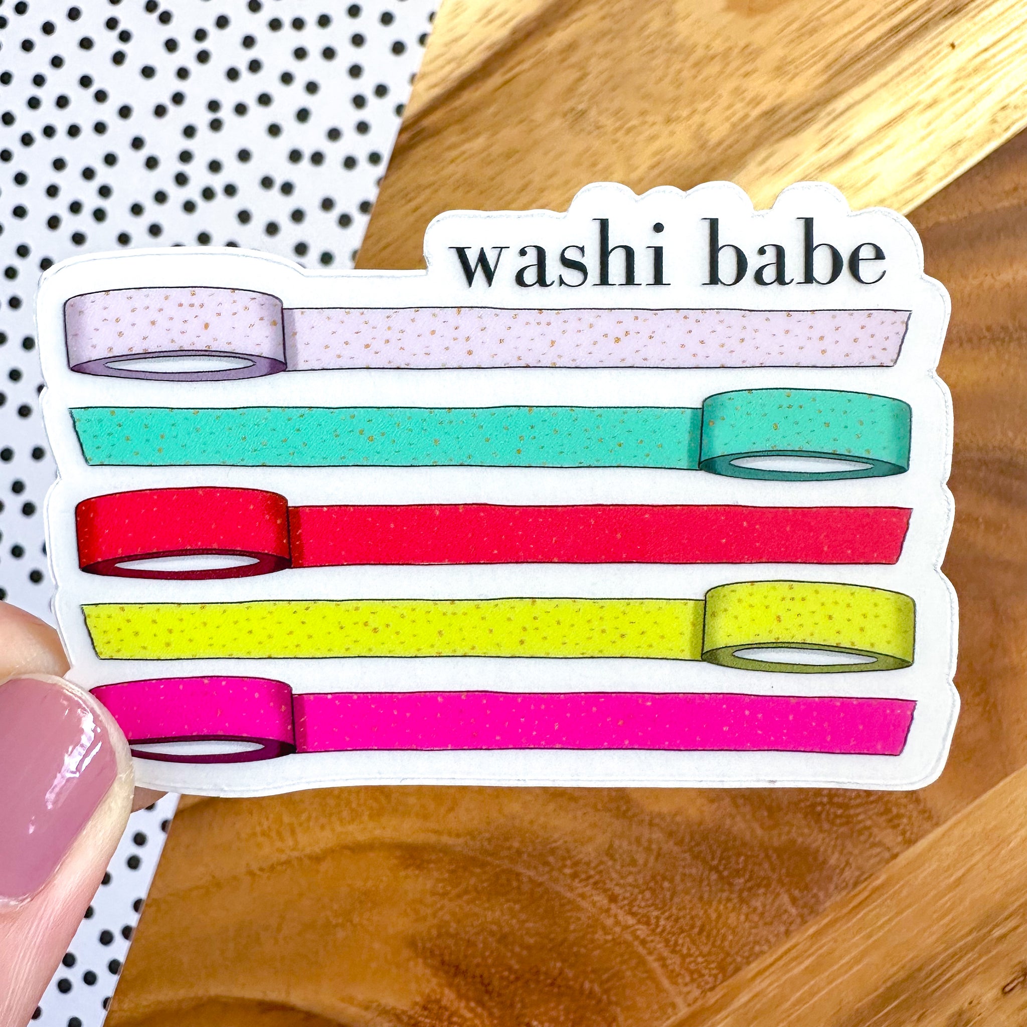 WASHI BABE VINYL STICKER (CLEAR)