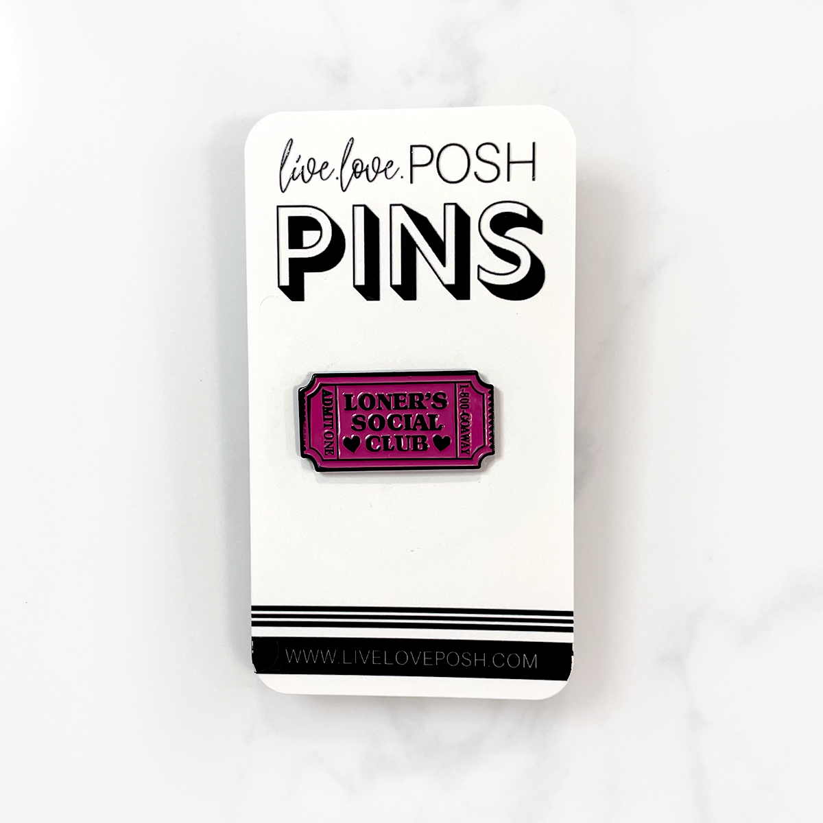 LONER'S SOCIAL CLUB ENAMEL PIN