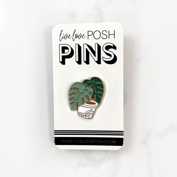 POTTED MONSTERA ENAMEL PIN