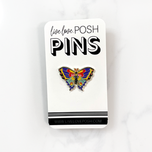 RETRO BUTTERFLY ENAMEL PIN