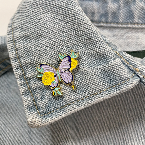 BLOOMING BUTTERFLY ENAMEL PIN