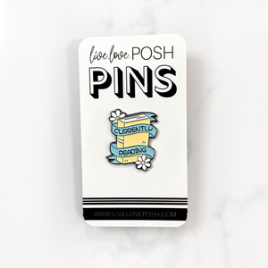 CURRENTLY READING ENAMEL PIN