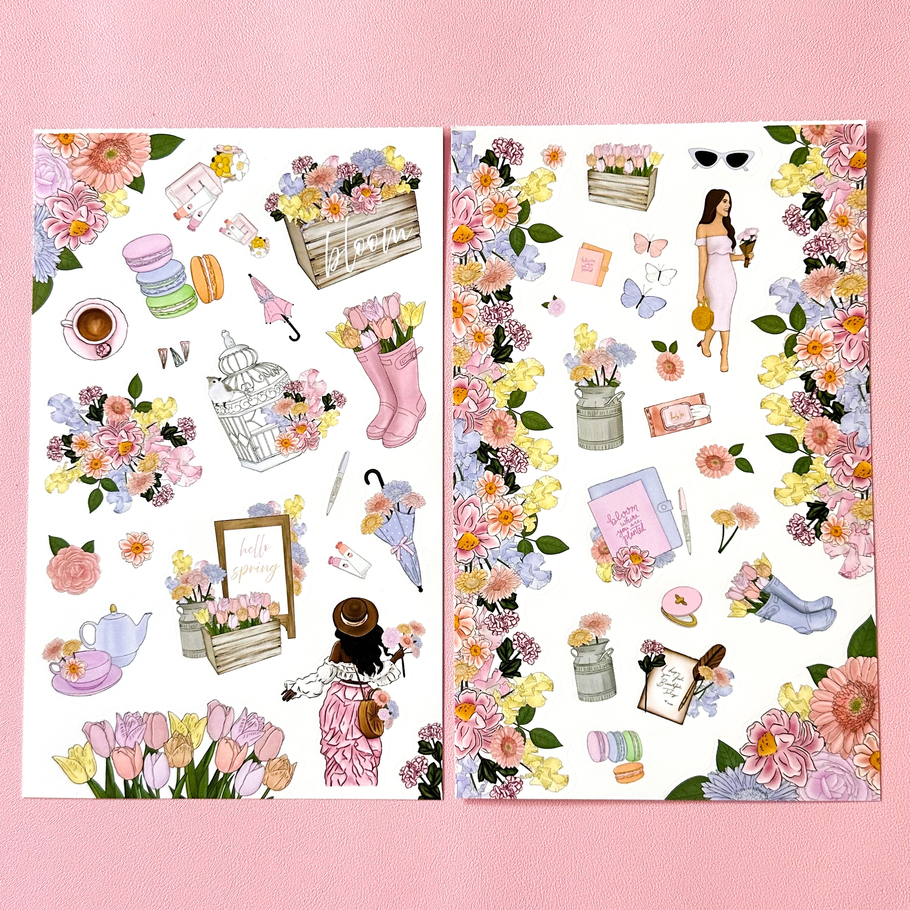 Spring Theme Stickers SPRING LOVE STICKER BOOK – Live Love Posh