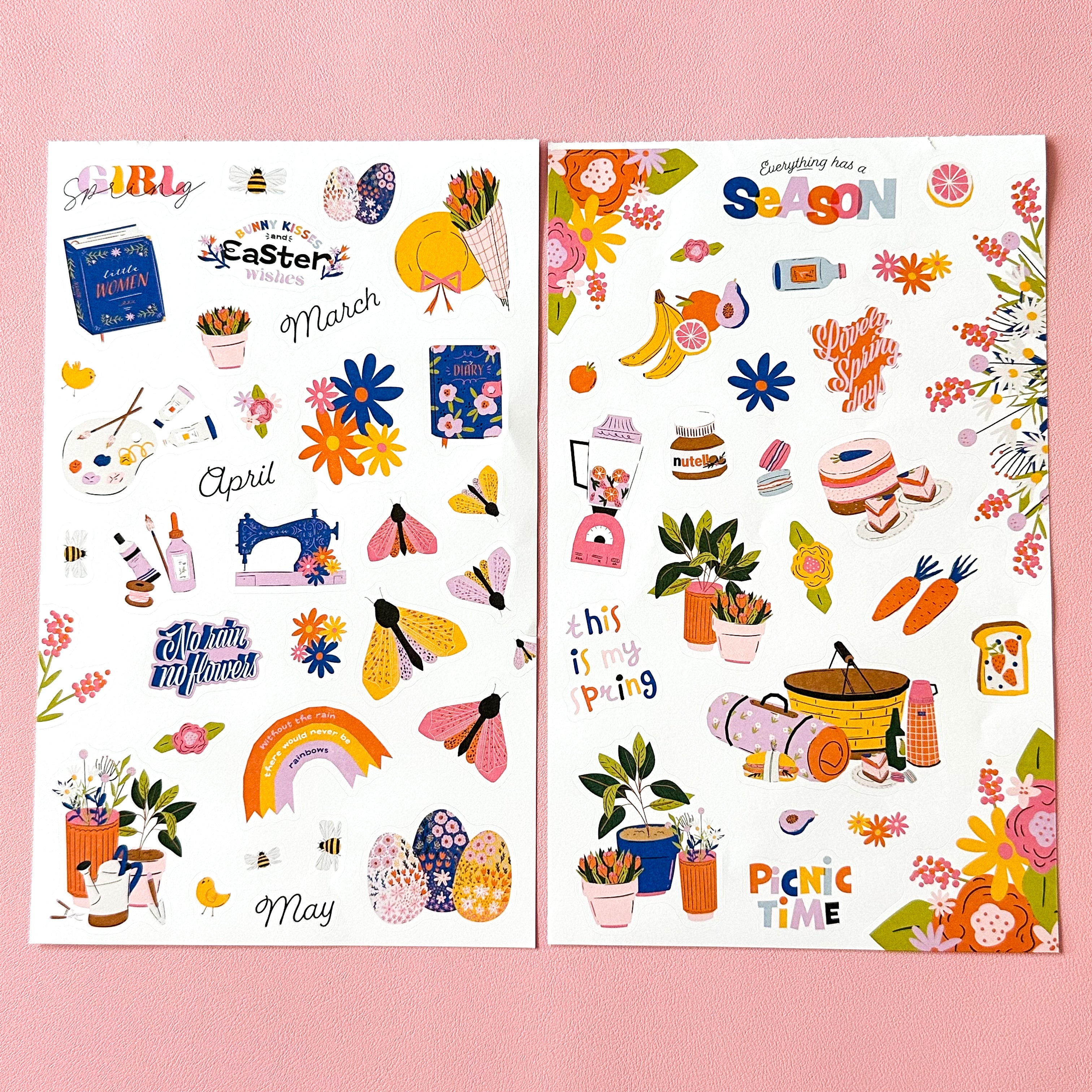 Notebook Spring Sticker SPRING LOVE STICKER BOOK – Live Love Posh