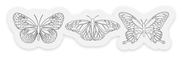 BUTTERFLY SERIES DIE CUT STICKER (CLEAR)