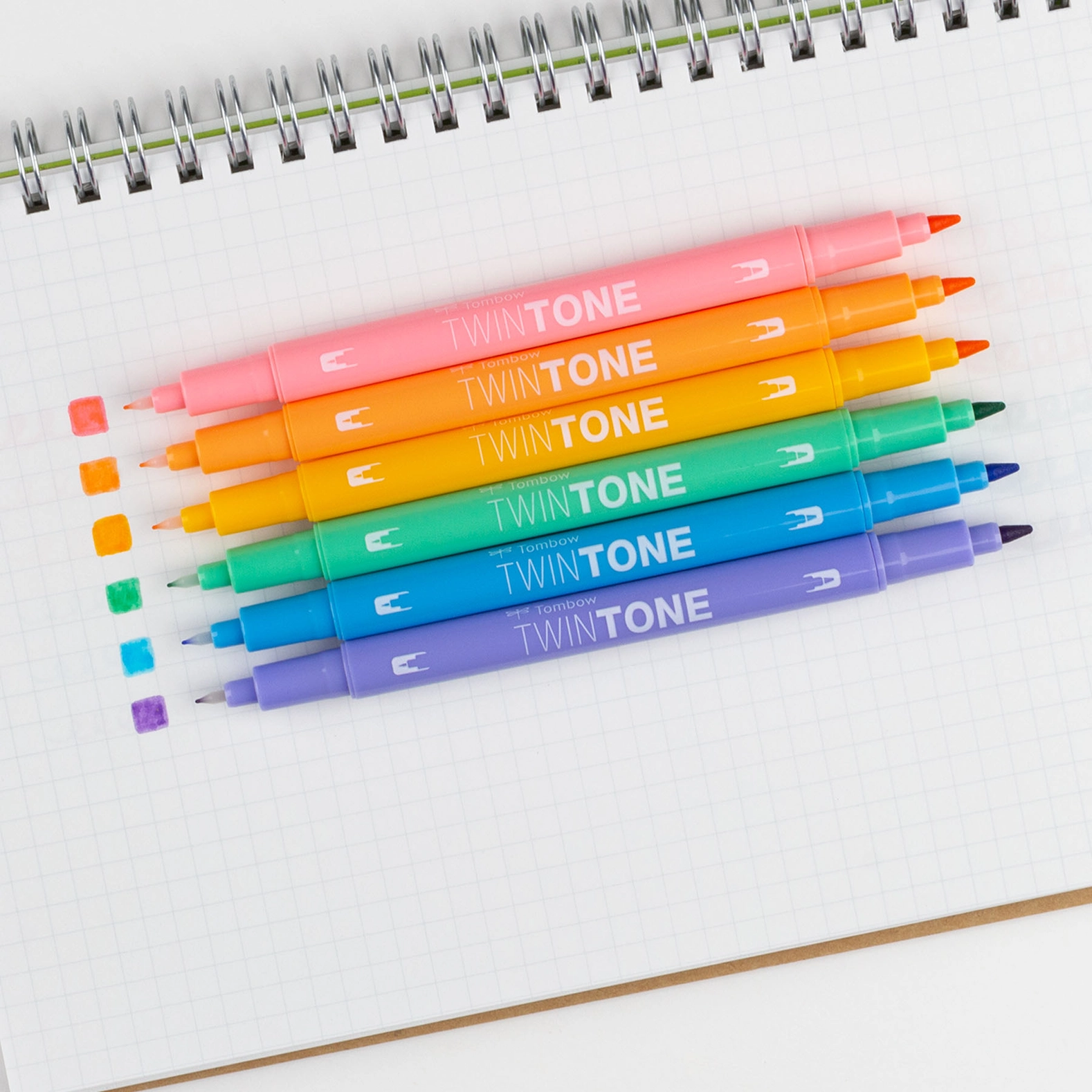 TOMBOW TWINTONE MARKER SET - PASTEL (Set of 6)