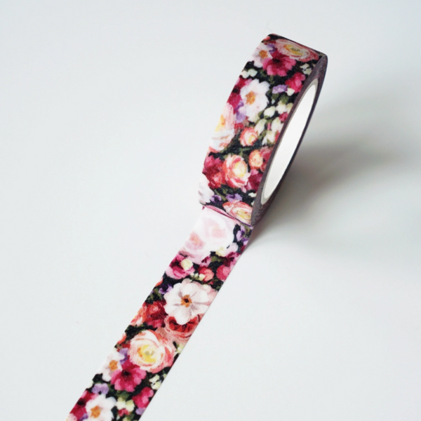 GLITTERED FLORAL GARDEN WASHI TAPE