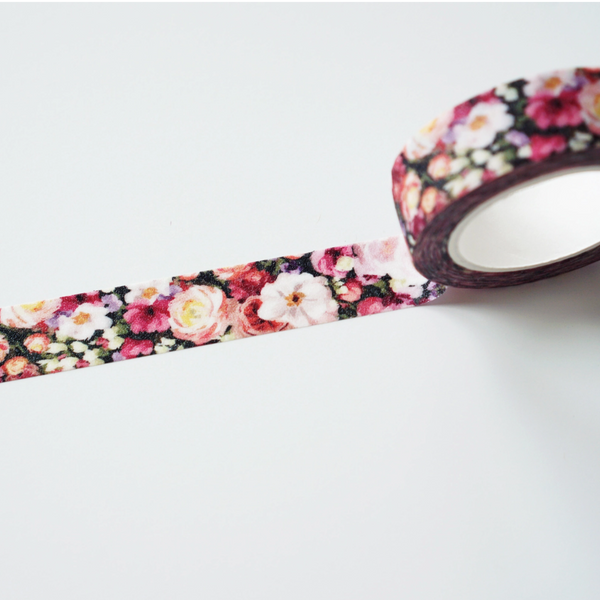 GLITTERED FLORAL GARDEN WASHI TAPE
