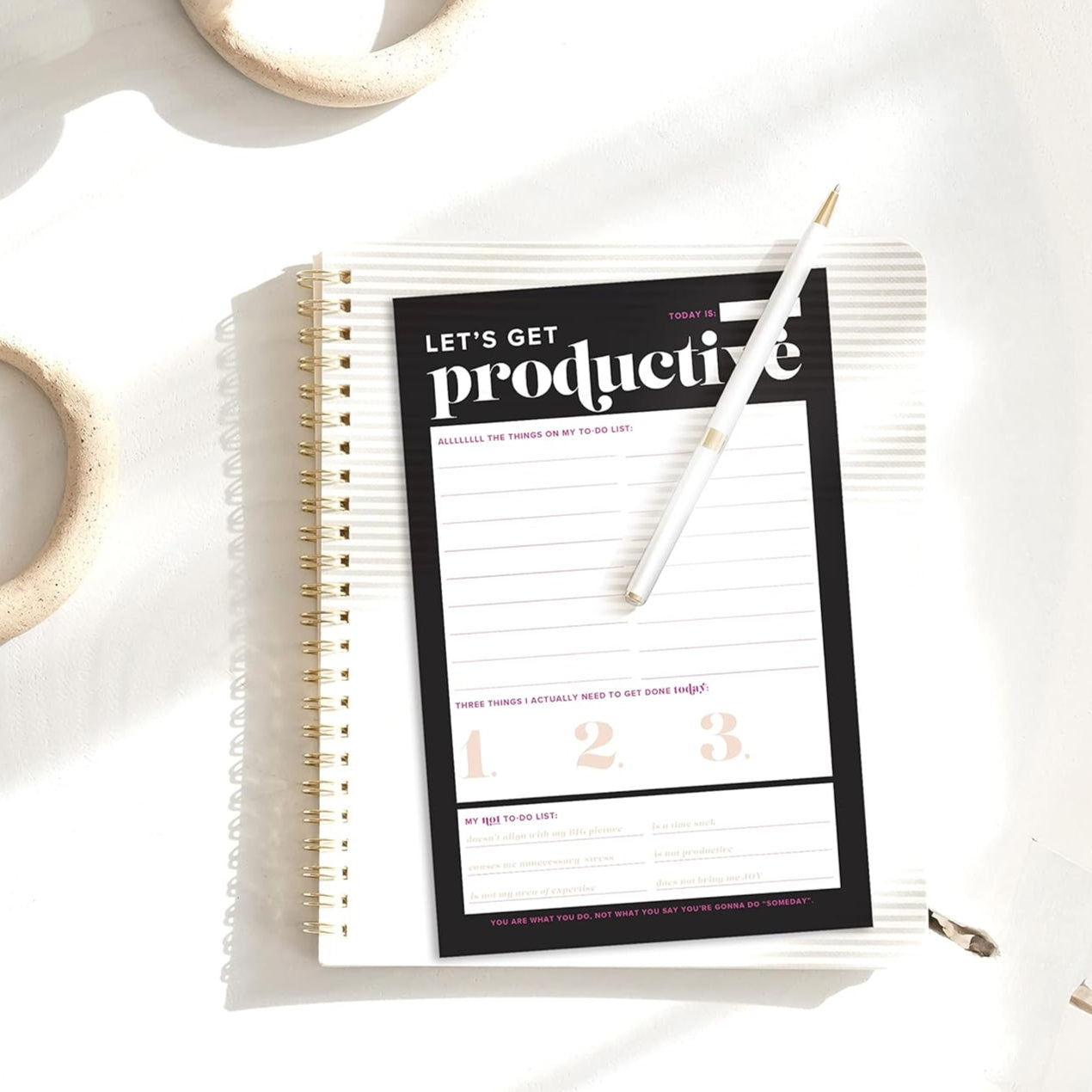 Live Notepad LET'S GET PRODUCTIVE NOTEPAD – Live Love Posh