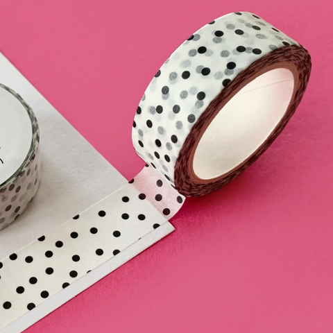 BLACK POLKA DOT WASHI TAPE