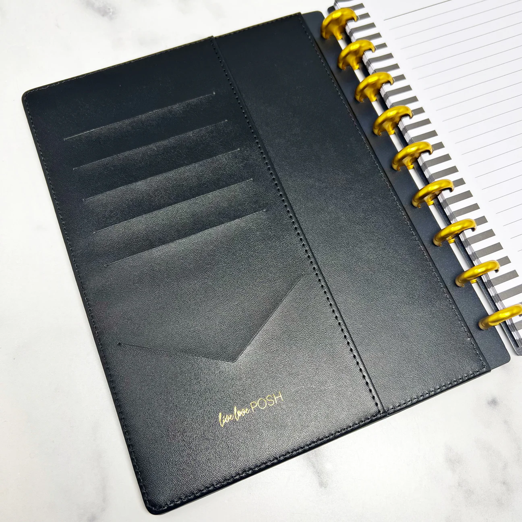 Black Crocodile Embossed Planner Cover - Vegan Leather Croc – The Collected  Planner