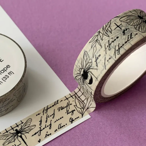 VINTAGE BOTANY SCRIPT WASHI TAPE