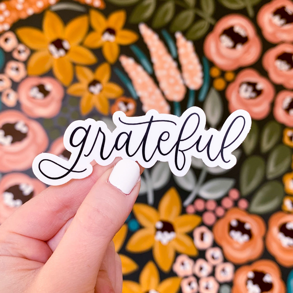 GRATEFUL DIE CUT STICKER