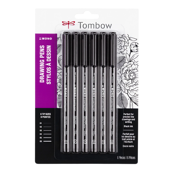 TOMBOW MONO DRAWING PENS (Set of 6)