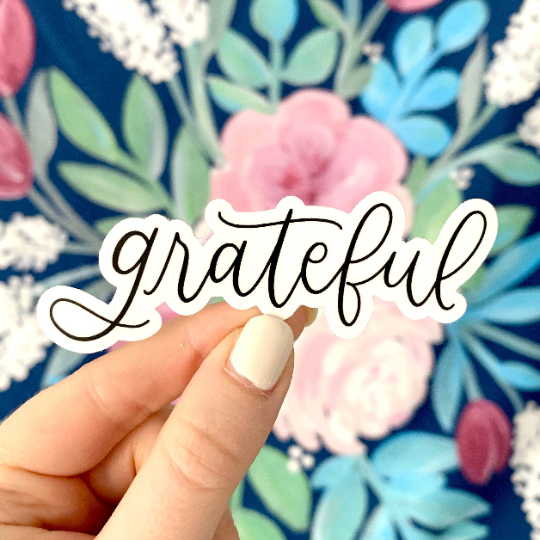 GRATEFUL DIE CUT STICKER