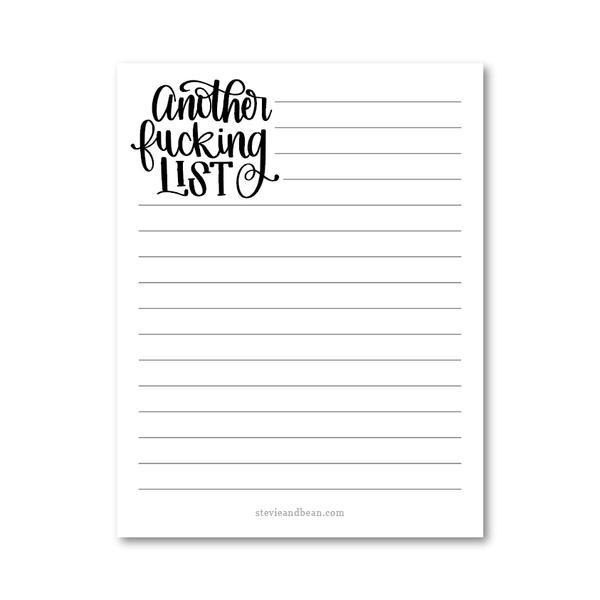 ANOTHER F*CKING LIST NOTEPAD