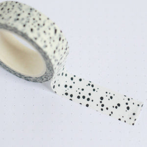 WHITE SPECKLED WASHI TAPE