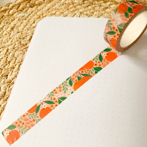 ORANGES + FLORAL WASHI TAPE
