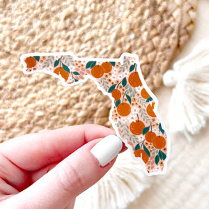 FLORIDA ORANGES STATE DIE CUT STICKER