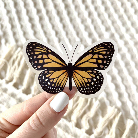 PAINTED LADY BUTTERFLY DIE CUT STICKER (CLEAR)