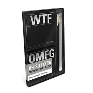 WTF / OMFG STICKY NOTE SET + GEL PEN