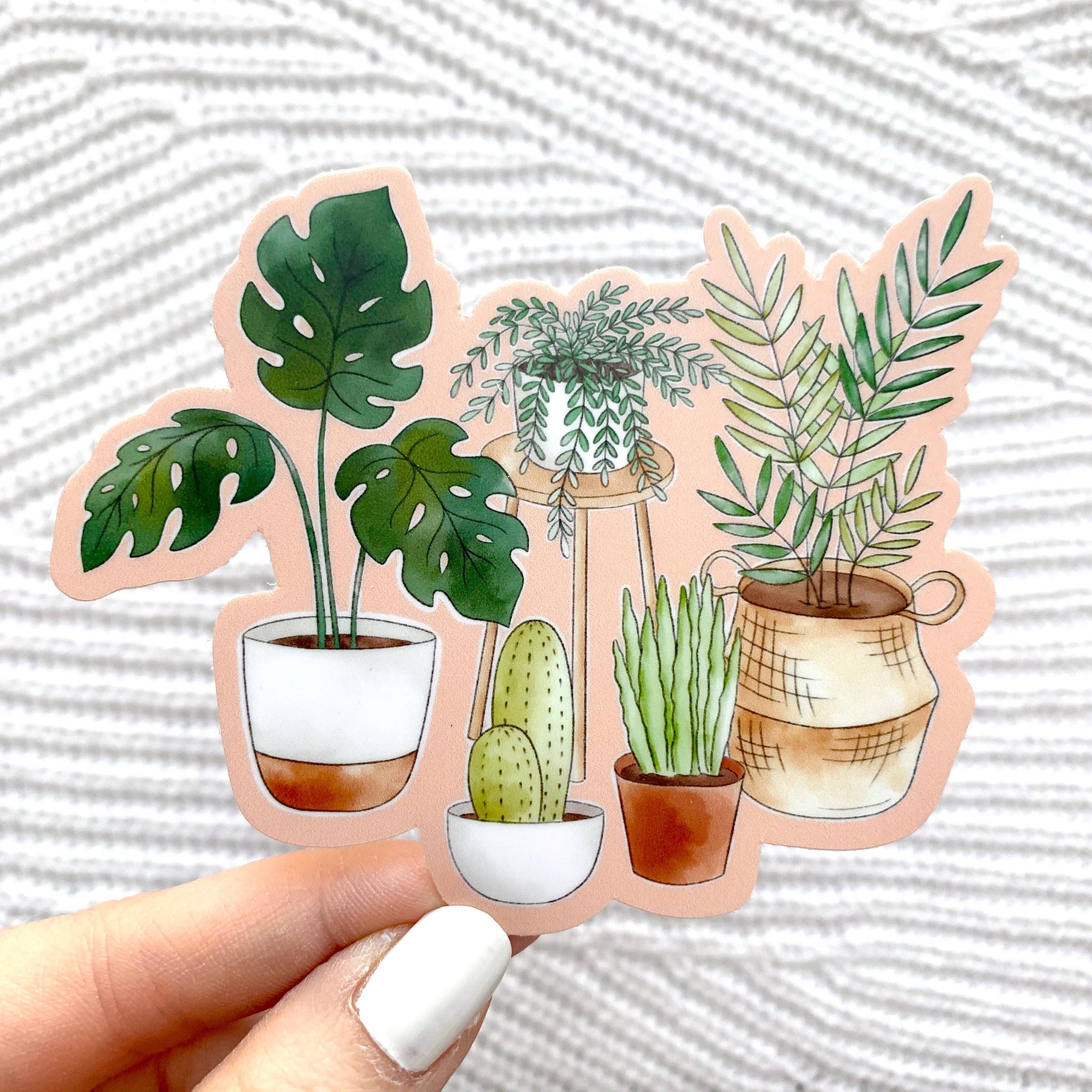 POTTED PLANTS DIE CUT STICKER