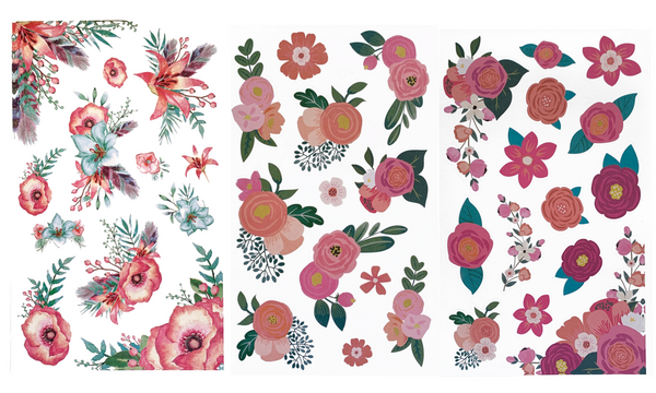 "OOPS" FLORAL BLOSSOMS STICKER BOOK