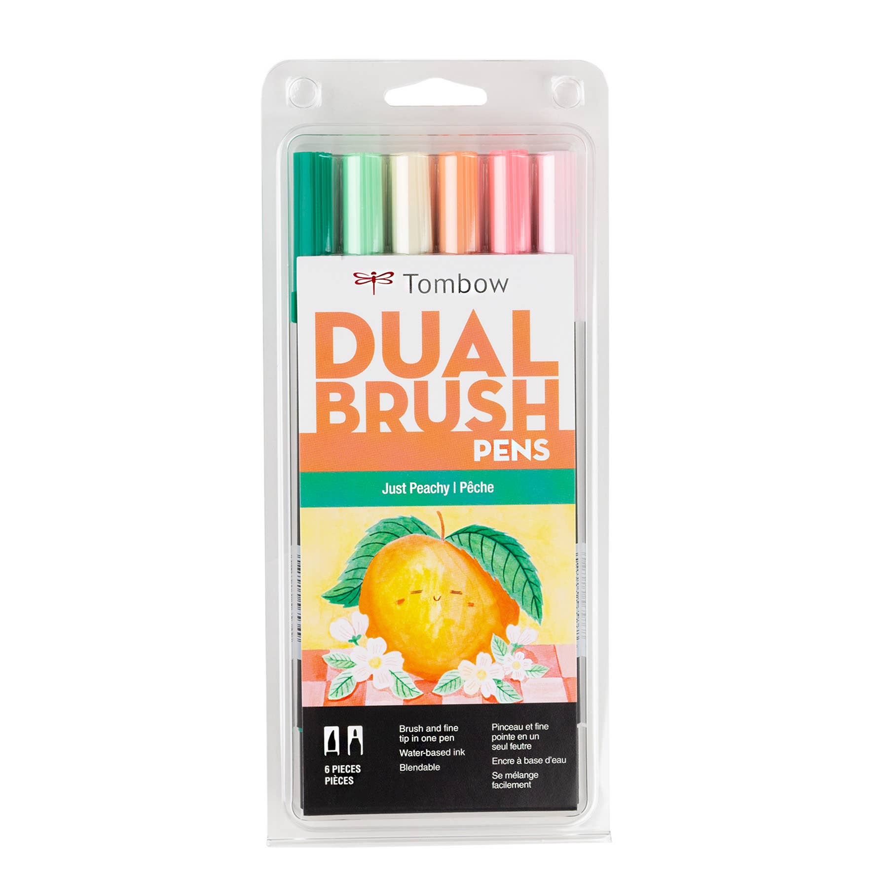 TOMBOW DUAL BRUSH PEN ART MARKERS - WATERCOLOR FAVORITES (Set of