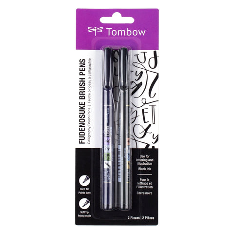 TOMBOW FUDENOSUKE CALLIGRAPHY BRUSH PENS (Set of 2)