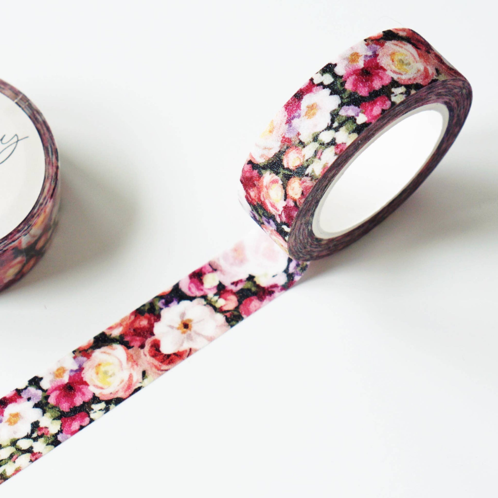 Dark Floral Washi Tape