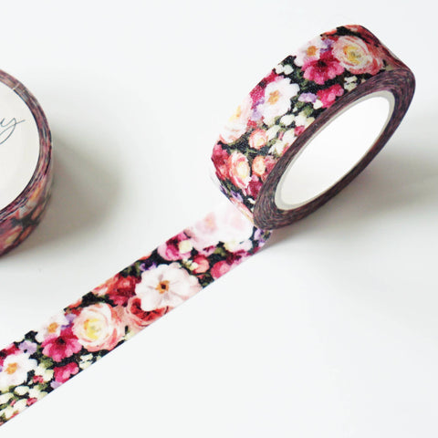 GLITTERED FLORAL GARDEN WASHI TAPE