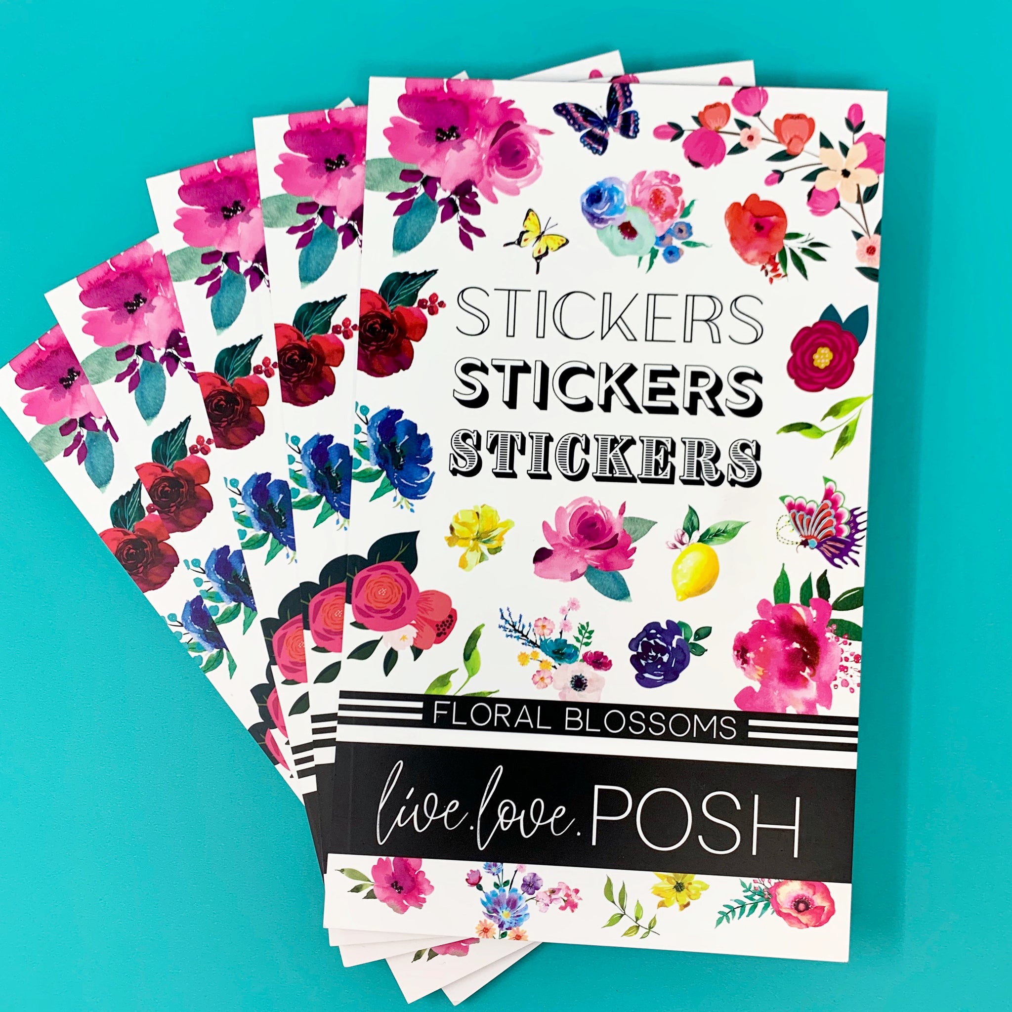 WILDFLOWER BLOOMS VINYL STICKER PACK (SET OF 8) – Live Love Posh