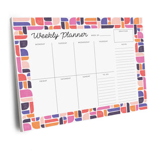 MODERN ABSTRACT WEEKLY PLANNER NOTEPAD