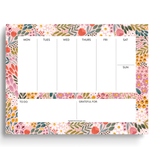 SUMMER MEADOW WEEKLY PLANNER NOTEPAD